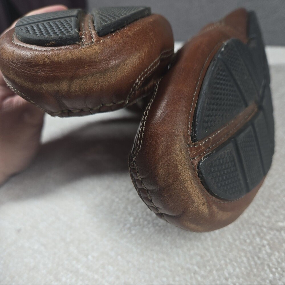 Clarks Men's Loafer 10.5 Brown Leather Driving Moccasins Horsebit Old Money Shoe - Picture 14 of 14